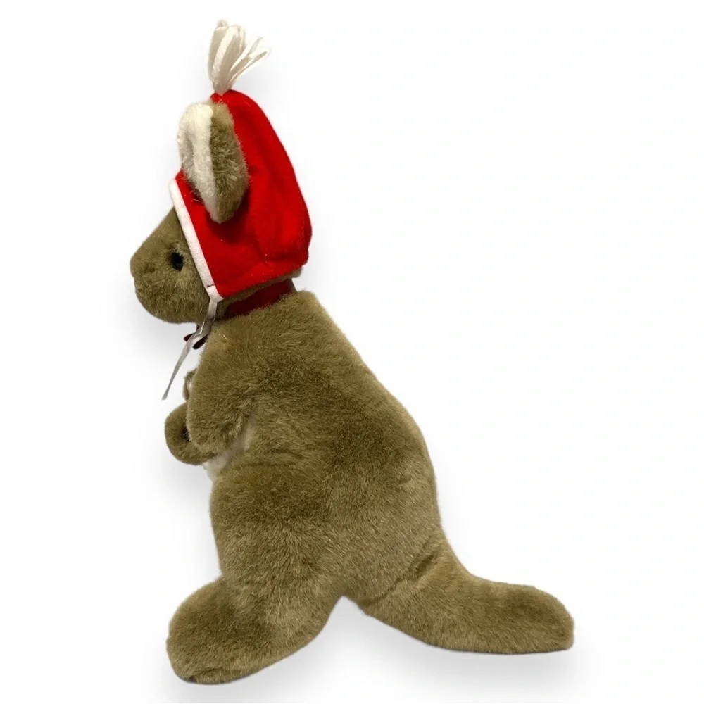 Uni Toys Uniring Australian Kangaroo and‎ Joey Plush Stuffed Holiday Cap 14.5” H